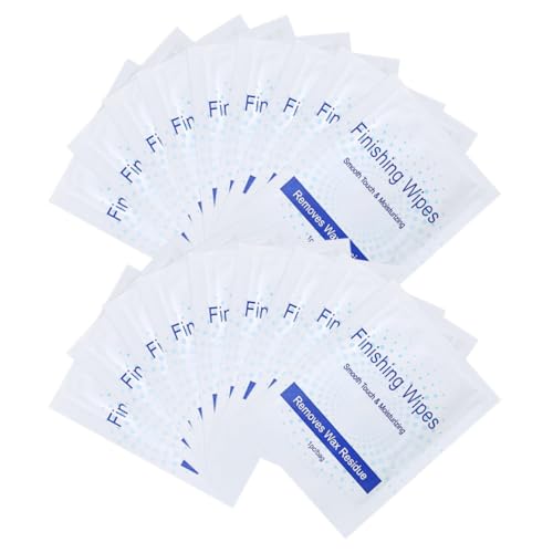 FRCOLOR 50 Stück Wachsentferner Reinigungstücher für Damen Einzeln Verpackt Öl Wipes zur Gründlichen Entfernung von Wachsresten Haarentfernung für Glatte Saubere Haut von FRCOLOR