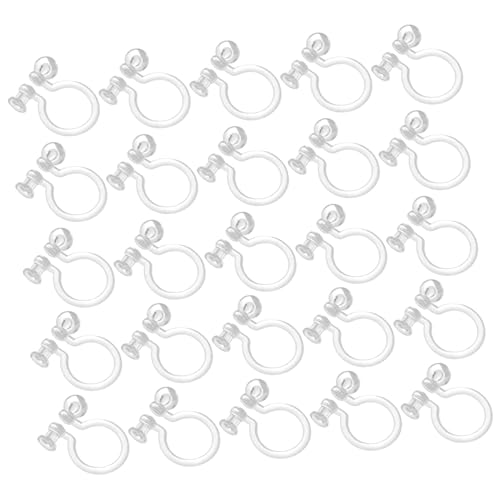 FRCOLOR 50 Stücke Diy Ohrclips Zum Basteln Ohrringe Aus Kunststoff Accessoires Ohne Piercing Ohrclip-konverter Für Verschiedene Designs Bleich Und Verformungsbeständig von FRCOLOR