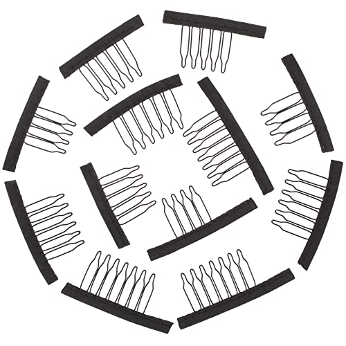 FRCOLOR 50stücke Haarnetz Kamm Clips Elastische Perücken Zubehör Für Männer Und Praktische Und Haltbare Haar Clips Für Afro Puff Und Perückenherstellung von FRCOLOR