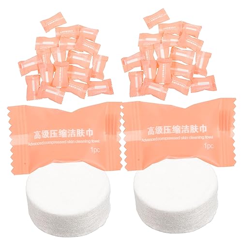 FRCOLOR 50stücke Komprimiertes Handtuch Für Reisen Outdoor Tragbare Waschlappen Tabletten Einweg-waschlappen Für Gesicht Kompaktes Waschhandtuch von FRCOLOR