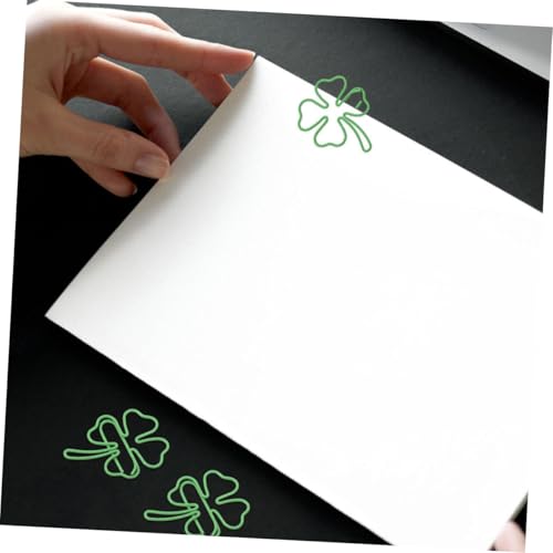 FRCOLOR 50stücke Metall-lesezeichen-büroklammer in Kleeblattform Kleine Praktische Büromaterialien Für Bücher Und Bastelarbeiten Langlebige Büroklammern Für Schule Und Zuhause von FRCOLOR