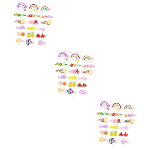 FRCOLOR Kinderanzug 54 Stück Party-Blumen Für Teenager Füller Haare Damen Korbmuster Accessoires Metall Sonnenblumen-Tier Geschenk Haarspangen Alligator-Haarnadel Niedliche Griffklammern von FRCOLOR