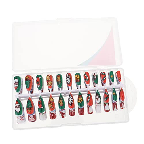 FRCOLOR 576 Stk Nagelsticker Zu Weihnachten Fingernagel Sarg Kurzes Falsches Nagelset Weihnachten Künstlicher Weihnachtsnägel Aufkleben Diy Nagelspitze Einstellen Abs Patch Frau von FRCOLOR