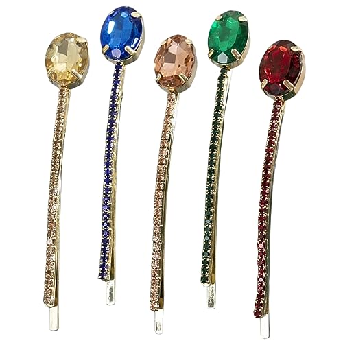 FRCOLOR 5stücke Haarnadeln Mit Strasssteinen Haarspangen Für Damen Haarnadeln Für Damen Haarschmuck Für Mädchen Kopfschmuck Dekorative Kristall-haarspangen Haarspangen Für Mädchen Für von FRCOLOR