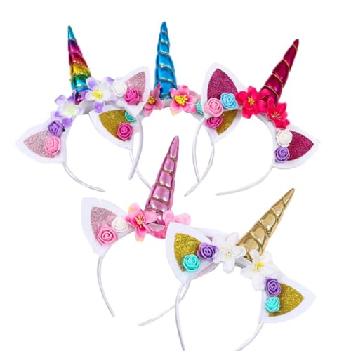 FRCOLOR Haarreif Set 5 Stück Jungen und Mädchen Party Stirnband Ohren Lichtecht Nicht Verformend für Geburtstag Karneval von FRCOLOR