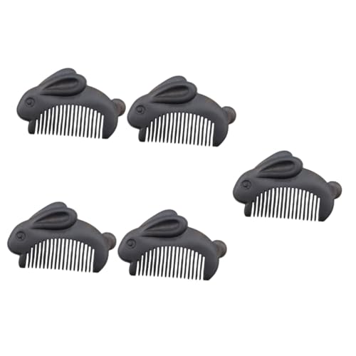 FRCOLOR 5St Hasenkamm Lockenbürste Taschenkamm Föhnbürste Haarkämme für Frauen trimmen friseurkamm comb haartrockner haarbürste Holzkamm im Hasen-Design Holzkamm für Mädchen hölzern Black von FRCOLOR
