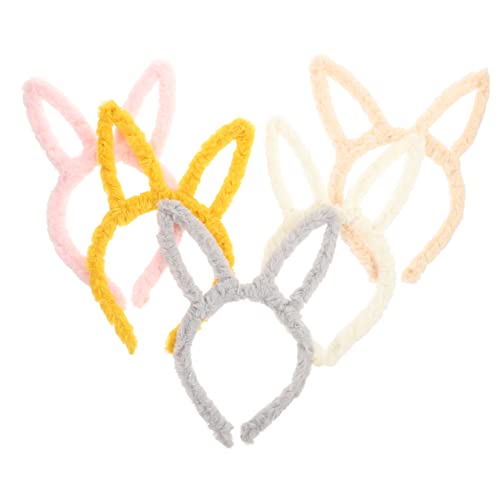 FRCOLOR 5stücke Plüsch Hasenohren Haarband Süßes Kostümzubehör Für Partys Karneval Halloween Und Cosplay Für Erwachsene Und Vielseitig Einsetzbar von FRCOLOR