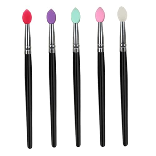 FRCOLOR Gel-Eyeliner 5St Lidschatten Pinsel Flacher Lidschattenpinsel Gesichts-Make-up-Pinsel kosmetikpinsel makeup -Stift -Pinsel Gesichts-Make-up-Tools Falte handhaben Make-up-Tools von FRCOLOR