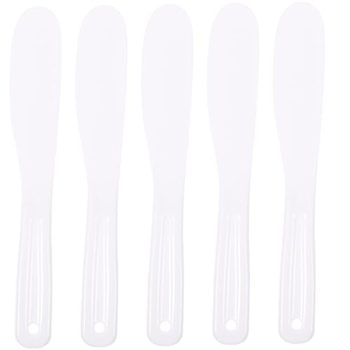 FRCOLOR 5St Maskenlöffel Maskenstift Hautpflege-Spatel Make-up-Spachtel-Werkzeug Mini-Schaufel Mini-Löffel makeup tasche kosmetiktasche Make-up-Spatel-Masse Kosmetik Spatel Kieselgel Weiß von FRCOLOR