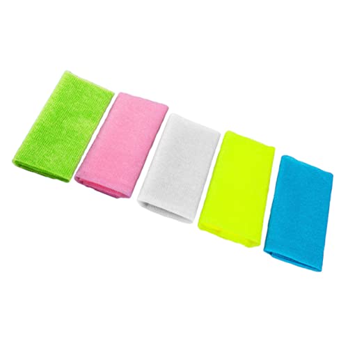 FRCOLOR 5stücke Badehandtuch Mit Peelingfunktion Langes Rückenbadetuch Duschrückenschrubber Zum Sanften Reinigen Und Entfernen Abgestorbener Hautzellen Befreit Die Poren von FRCOLOR