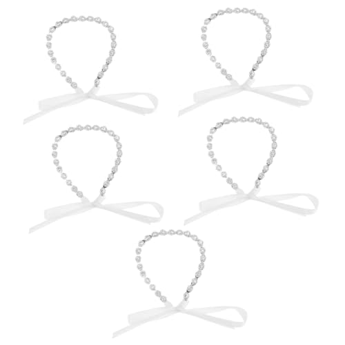 FRCOLOR 5st Strass-stirnband Kopfschmuck Für Die Braut Kopf Kette Hochzeit Haarschmuck Für Frauen Stirnband Für Blumenmädchen Blumenschmuck Kristall Juwel Europäisch Und Amerikanisch Damen von FRCOLOR