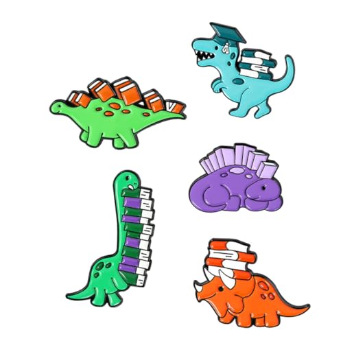 FRCOLOR 5 Stück Kinder Kleidung Broschen Dinosaurier Brosche Dekoration Für Kinderkleidung Kreativ Langlebig Einfach Zu Tragen Bunte Designs von FRCOLOR
