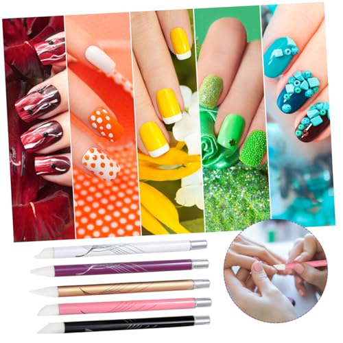 FRCOLOR 5er Set Nagelpinsel Für Nagelkunst Präzise Malpinsel Für Nail Art Maniküre Und Skulptur Bunte Pinsel Für Kreative Designs Und Farbverläufe FRCOLOR 5er Set Nagelpinsel Für Nagelkunst Präzise Malpinsel Für Nail Art Maniküre Und Skulptur Bunte Pinsel Für Kreative Designs Und Farbverläufe von FRCOLOR