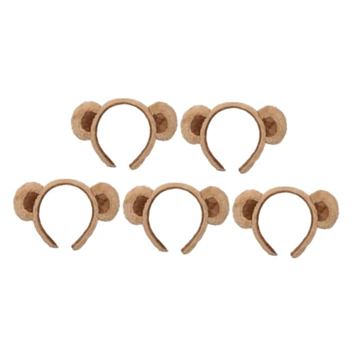 FRCOLOR 5pcs Plüsch Bärenohren Stirnband Für Frauen Süßes Und Weiches Tierohr -accessoires Für Tägliche Gebrauchsfeiern von FRCOLOR