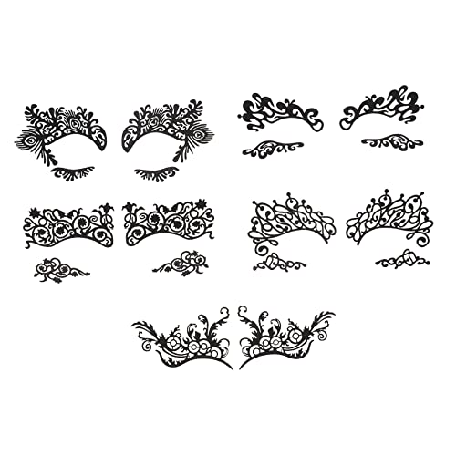 FRCOLOR Spitze Papier Schneiden Muster Temporäre Aufkleber Eyeliner Für Karneval Make-up Zufälligen Stil von FRCOLOR