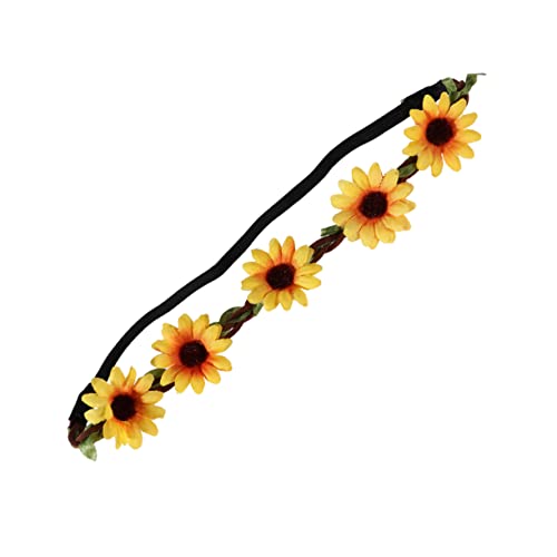 FRCOLOR 5st Stirnband Für Blumenstirnband Blumen- Frau Stirnband Blumenkronen Für Frauen Blumenhaarzubehör Gänseblümchen-stirnbänder Damen-stirnband Haarreifen Sonnenblume Schmuck Fräulein von FRCOLOR