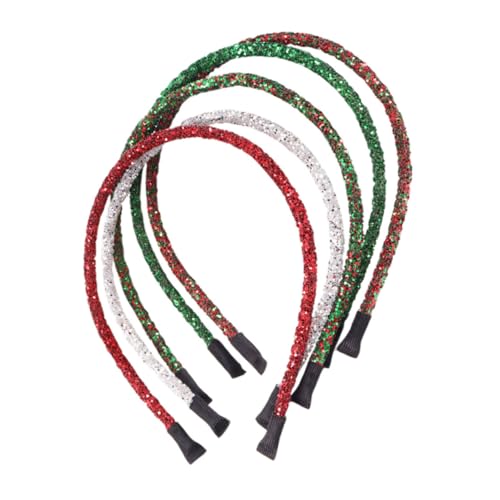 FRCOLOR 5st Weihnachten-glitter-stirnband Haarbänder Männer Bands Funkeln Weihnachtslicht Stirnbänder Haarband Hautpflege-stirnband Stirnbänder Für Damen Stirnband Mit Clips Plastik von FRCOLOR