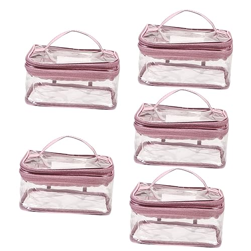 FRCOLOR 5st wasserdichte Kosmetiktasche Klare Toilettenartikel Kosmetiktaschen Make-up-Organizer-Tasche Klarsichttaschen Für Frauen Make-up-Tasche Aus PVC Reisen Pu Lagerregal Groß von FRCOLOR