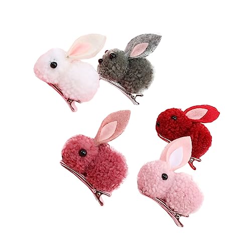 FRCOLOR 5stücke Ostern Plüsch Kaninchen Haarspange Haarspangen Haarnadeln Haar-accessoires Party Kopfbedeckungen Für Mädchen Und Frauen Zufällige Farbe von FRCOLOR