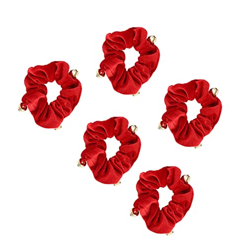 FRCOLOR 5stücke Teiliges Weihnachts-haarband Mit Pailletten Für Damen Mädchen Rote Ponytail Für Festliche Anlässe Glitzernder Kopfschmuck von FRCOLOR