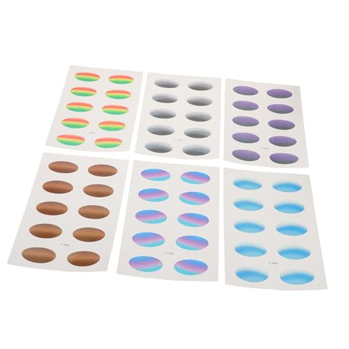 FRCOLOR 6 Blätter Wasserdichte Lidschattenaufkleber Dekorationszubehör Festival-Augen-Make-up Wasserdichte Aufkleber Party-Aufkleber Party-Make-up Augenaufkleber Partyzubehör Bastelpapier von FRCOLOR