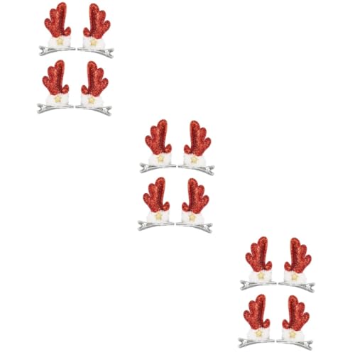 FRCOLOR 6paare Weihnachts Haarklammern Mit Niedliche Sequin Haarspangen Für Mädchen Und Damen Für Weihnachtsfeiern Cosplay Und Festliche Anlässe von FRCOLOR