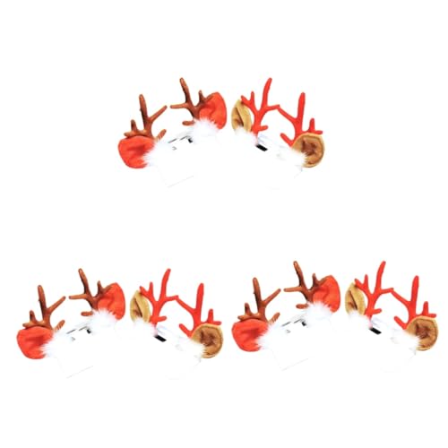 FRCOLOR 6 Paare Haarnadel für Mädchen haarspange weihnachten weihnachtshaarspangen Weihnachts-Haarschleife Haarnadel Weihnachten haarschmuck Weihnachtshaarnadel Geweih Haarspangen von FRCOLOR