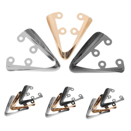 FRCOLOR 6 Paare High Heel Schutzkappen aus Metall Spitz Zulaufende Schuhspitzenabdeckungen in Gold Silber und Gunmetal Langlebiger Fersenschutz für Damen Hochzeitsschuhe Reparatur und von FRCOLOR