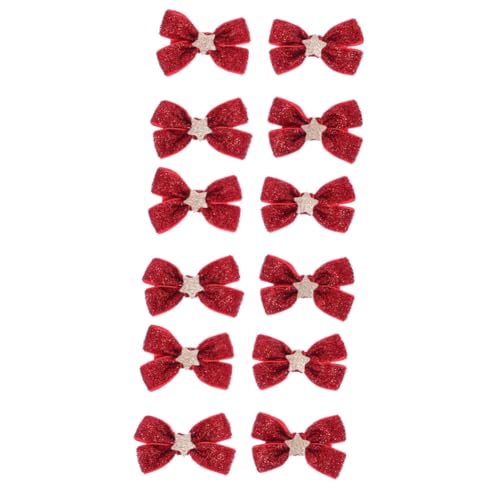 FRCOLOR 6paare Weihnachts-haarbänder Mit Schleifen Für Mädchen Elastische Haargummis Für Mädchen Für Festliche Anlässe Und Alltagsmode von FRCOLOR