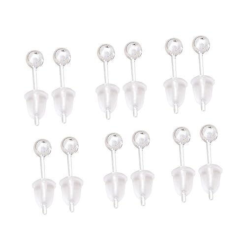 FRCOLOR 6 Paare Sterling Silber Ohrstecker Set für Damen Kugel Ohrringe Hypoallergen Rostfrei Leicht Tragbar Perfektes für Frauen Schmuckliebhaber von FRCOLOR