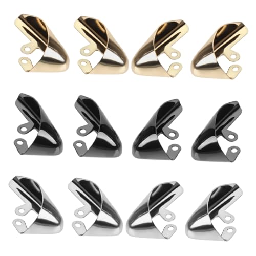 FRCOLOR 6 Paare Teiliges High Heel Schuhspitzen Schutzkappen aus Langlebigem Material Verschleißfest Rutschfest in Gold Silber und Schwarz Geeignet für Damen Schuhe bei Hochzeit Party von FRCOLOR