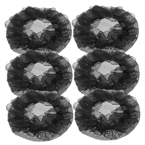 FRCOLOR Elastisches Netz-haarnetz Ballett-dutt-abdeckung 6er-pack Dekorative Dehnbare Haarnetze Für Frauen Und Mädchen Tanzen Skaten von FRCOLOR