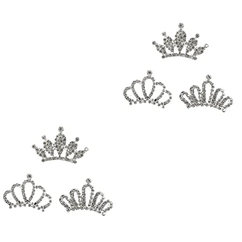 FRCOLOR 6 Stk Diademe Für Mädchen Hochzeit Stirnband Kleine Mädchen Strass Tiara Haarschmuck Für Babys Babyhaarkamm Kleine Tiara Kämme Strasssteine Kleinkind Kleine Haarnadel von FRCOLOR