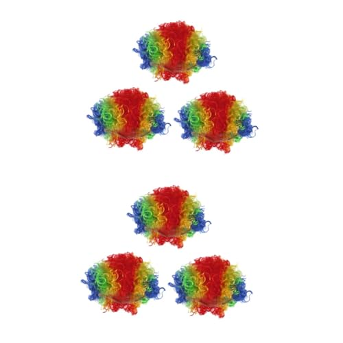 FRCOLOR 6 Stk Flauschige Afro-perücke Karneval Requisiten Afro-perücken Für Frauen Requisiten Erfinden Karneval Verkleiden Requisiten Perücken Für Zirkuskostüme Clown Dekorationen von FRCOLOR