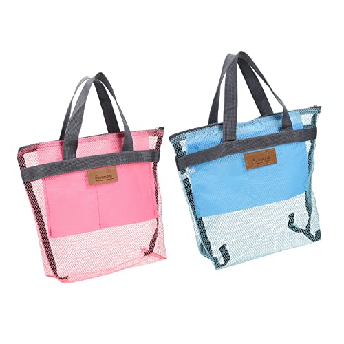 FRCOLOR 6 STK Gitter Strand Tasche Kosmetik-Organizer-Taschen Hausbedarf Reisetaschen Organisatoren Für Dusch-toilettenartikel Männer Und Frauen Haushaltsprodukte Universal- Nylon von FRCOLOR