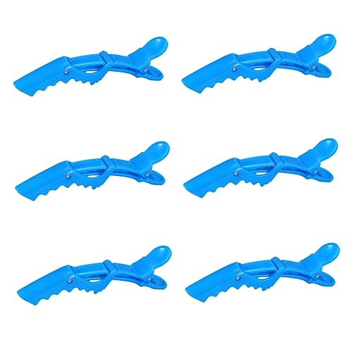 FRCOLOR 6stücke Blauer Alligator-haarspangen Professionelle Haarabteilklammern Salon-haarclips Zum Trennen Langlebige Kunststoff-haarklammern Für Frauen Und Mädchen von FRCOLOR