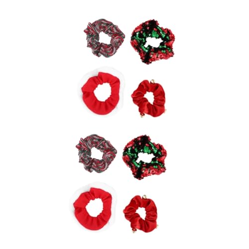 FRCOLOR 6 Stk Weihnachtsfrau Haarband Weihnachtshaarringe Haarschmuck für Frauen Haargummis anziehen weihnachts haarreif haarband weihnachten Weihnachtshaargummi Haarseil für Weihnachten von FRCOLOR