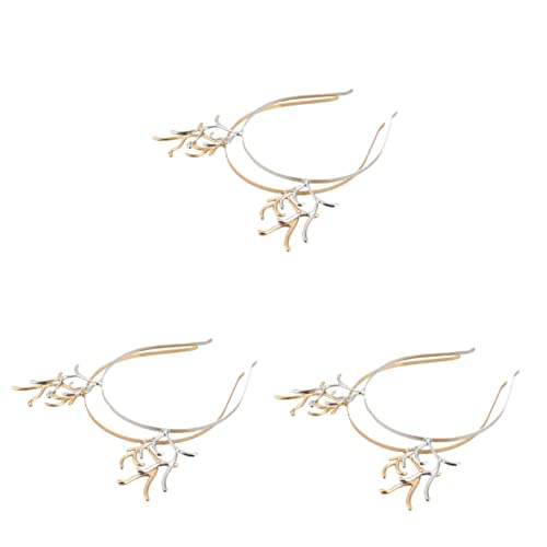 FRCOLOR 6 Stk Weihnachtshaarbänder weihnachtsgeweih stirnband Kostüm-Stirnband Stirnband für Geburtstagsparty Cosplay-Kostüme haarschmuck haarband tragegurte Geweih Haarreifen Kopfschmuck von FRCOLOR