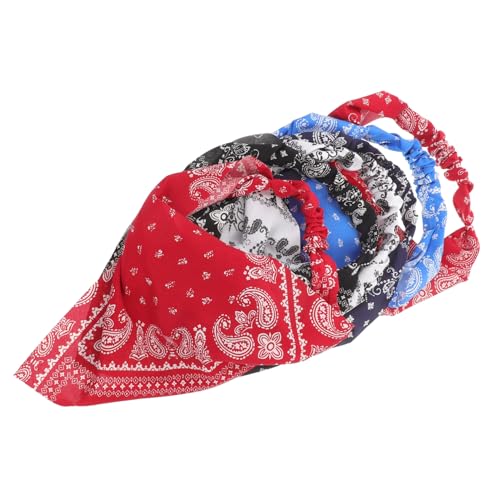 FRCOLOR Halstuch Seide Damen 6 Stück Blumen Stirnband Bandana Schal Zartes Stirnband Elastische Stirnbänder Damen Schal Handtuch Austauschbares Haarbandana Haarschal Ersatz Bandana Kopftuch Baumwolle von FRCOLOR