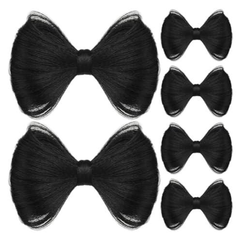 FRCOLOR 6stücke Haarverlängerungsclips Mit Schleife Für Frauen Haarknoten-clips Falsche Haarknoten Haarschleifen Für Mädchen Haarschmuck Mit Schleife Haarteile Mit Clips Für von FRCOLOR