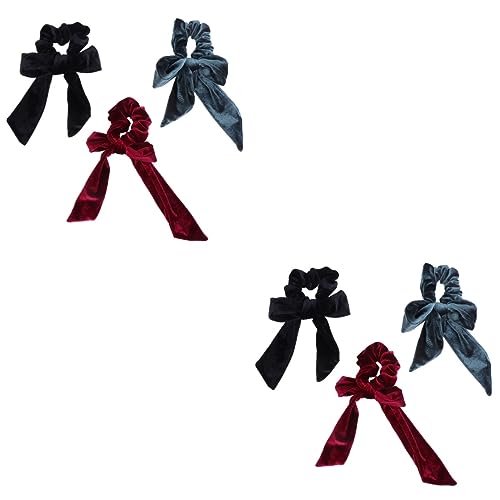 FRCOLOR 6 Stk Krawatte Haarband Mit Schleife Schal Pferdeschwanz Halter Damen Schal Damenschal Bowknot-pferdeschwanz-halter Haargummis Mit Schleife Hasenohr Fräulein Jahrgang Halterung von FRCOLOR