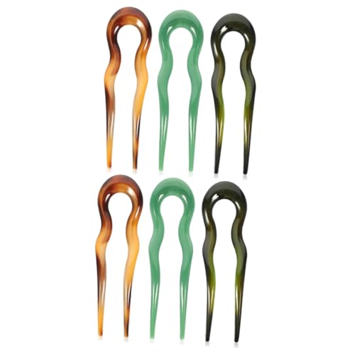 FRCOLOR Haarnadel 6 Stück Haarnadeln Für Mädchen Braut Haarspange Aus Kunststoff Essstäbchen Clips Für Dutts U-Förmige Haargabel Haargabel Für Haare Pc-Material Langes Haar Zubehör Für von FRCOLOR