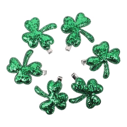 FRCOLOR 6 Stück Haarnadeln Zum Irischen Tag Urlaub Party St Patricks Day Zubehör Für Damen Funkeln Mädchen Kleeblatt Kostüm Grießmehl Green von FRCOLOR