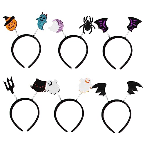 6st Halloween-stirnband Haargummis Für Mädchen Teufel Stirnband Harte Stirnbänder Mädchenkleidung Halloween-kopfschmuck Halloween-haarreifen Spukhaus Kind Plastik Geist von FRCOLOR