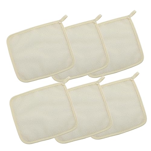 FRCOLOR Nylon Peeling Handtuch 6 Stückes Sanfte Hautpflege für Körper und Rückenmassage Badezubehör für Trockene und Fettige Haut für Dusche mit Zufälligen Farben von FRCOLOR