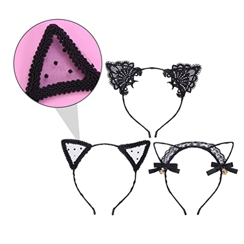 FRCOLOR 6stücke Teiliges Katzenohren Haarschmuck Mit Spitze Für Kostümpartys Cosplay Und Fotoshootings Bequeme Und Leichte Ohren-haarreifen Für Und Mädchen Für Karneval Und Feste von FRCOLOR