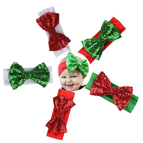 FRCOLOR 6 Stk Weihnachtsbaby Haarband Baby-weihnachts-haarschleife Baby- Bowknot-stirnbänder Für Babys Elastische Kopftücher Baby-stirnbänder Mit Schleifen Mädchen Tuch Kleine von FRCOLOR