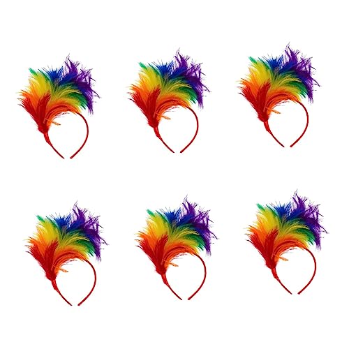 Kopfbedeckung 6 Stück Lila Haargummis Damen-Stirnband Herren-Kappen Und Hüte Derby-Hüte Damen-Teeparty-Kopfbedeckung Derby-Fascinator Tier-Make-Up Haarnadel-Anhänger Buntes von FRCOLOR