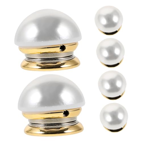 FRCOLOR 6 Stück Magnetische Broschen mit Eleganten Perlen kein Nähen Sicherer Halt für Damenkleidung Exposure Design Wiederverwendbar für Hemden Kleider Schals Empfindliche Stoffe von FRCOLOR