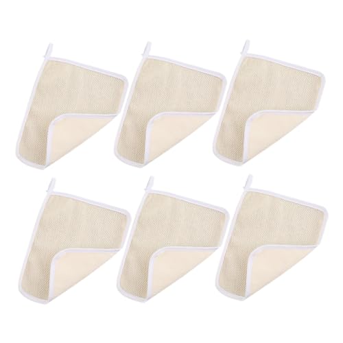 FRCOLOR 6 Stück Nylon Badetuch Reinigung Des Ganzen Körpers Bad Waschen Kleidung Peeling Kühltuch Mikrofasertuch Mikrofaser Reinigungstücher Aprikosen Peeling Bad Luffa von FRCOLOR